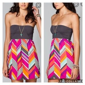 NWOT Roxy Strapless Savage Dress